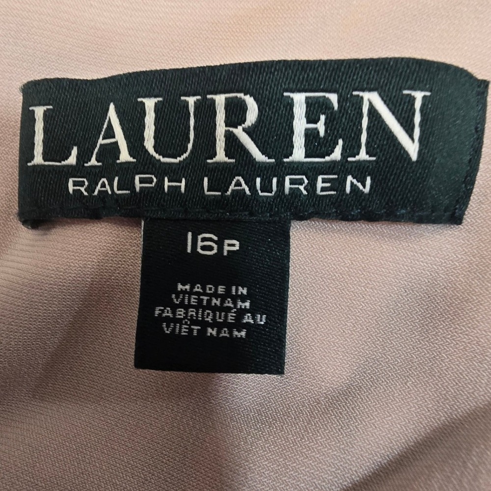 Lauren Ralph Lauren 16P Floral Sleeveless Fit Flare Dress Blue Pink Cottagecore - Picture 2 of 7